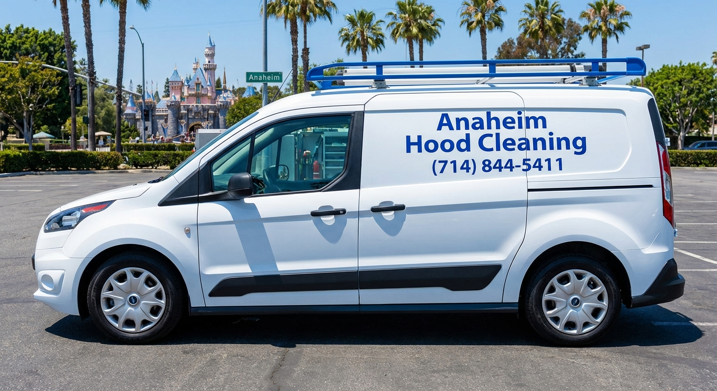 Anaheim Hood Cleaning service van in Stanton